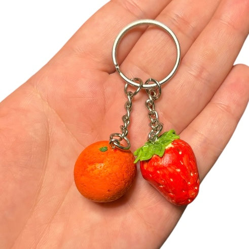 Orange and Strawberry - Handmade - Clay