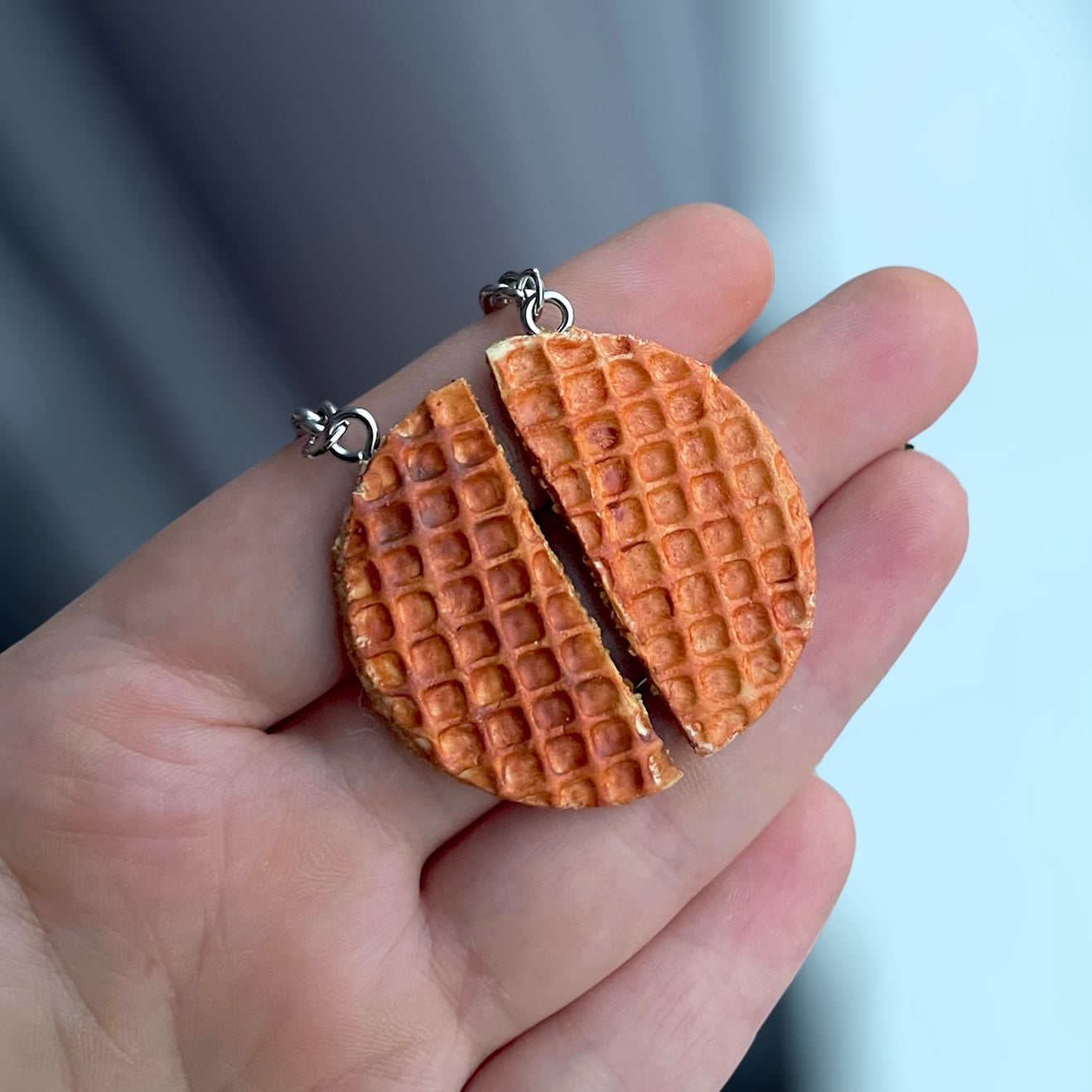 Vriendschaps sleutelhanger - Stroopwafel - Handgemaakt - Klei