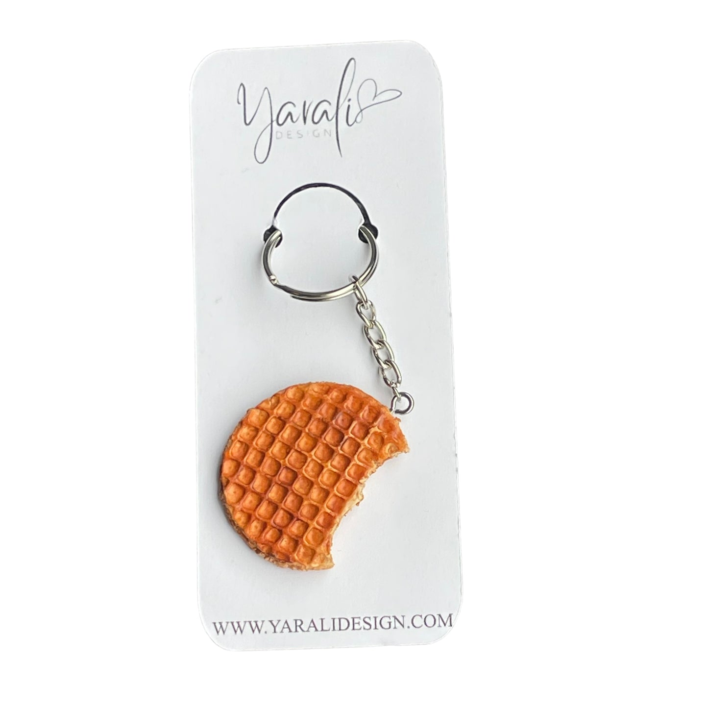 Stroopwafel with a bite out of it - Handmade - Clay