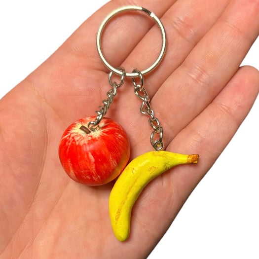 Appel en banaan - Handgemaakt - Klei