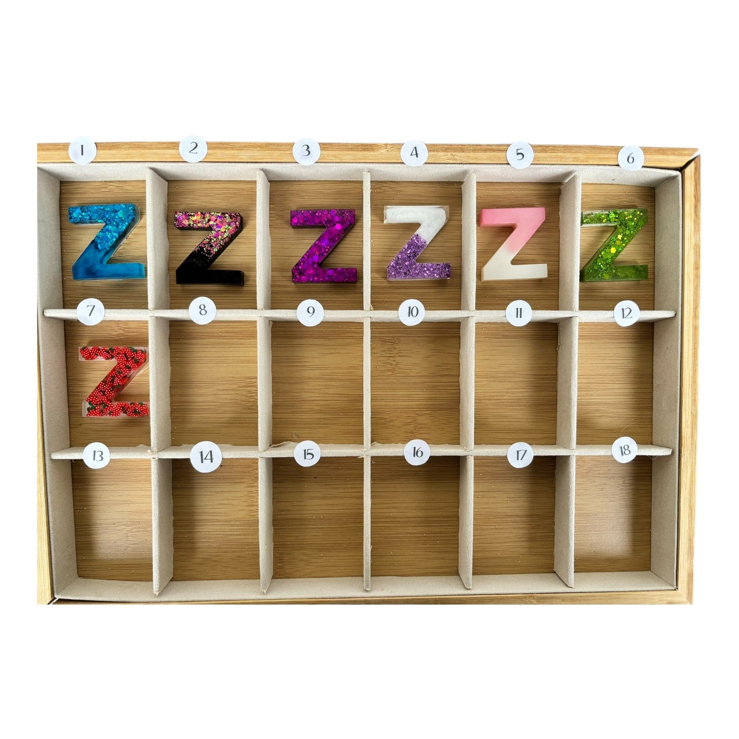 Letter Z - Naam / letter sleutelhanger, magneet of kerstboomhanger