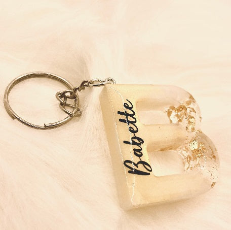 Keychain letter with or without name